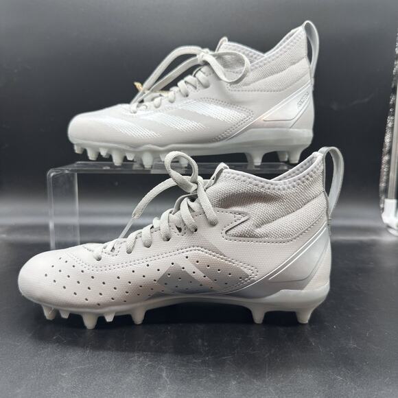 Adidas Adizero Impact.2 IF2526 Mens Size 4 Silver White Football Cleats NEW main image 6